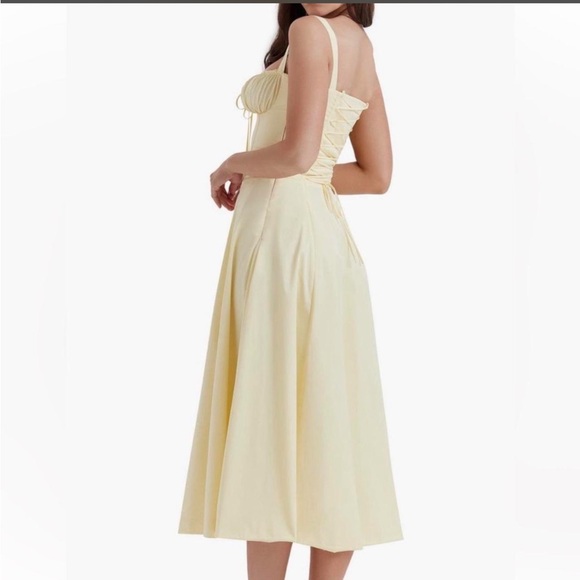 House of CB Carmen butter yellow corset dress XS - Picture 2 of 8